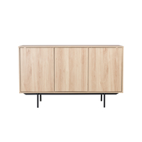 RIGOTE SIDEBOARD 3DOORS CHIPBOARD WITH MELAMINE CARTA SONOMA METAL BLACK 140x39xH82,8cm E1 PRC
