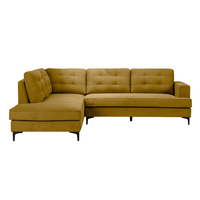 AMSTERDAM SOFA CORNER LEFT EASY CLEAN FABRIC MUSTARD E1 EU