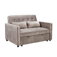 SOLUTION SOFA BED 2SEAT FABRIC MUSHROOM E1 PRC