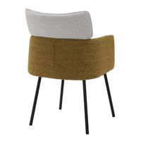 TAF CHAIR ARMCHAIR FABRIC BEIGE MUSTARD METAL BLACK E1 PRC