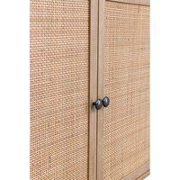 AMMOS SIDEBOARD 3DRAWERS CHIPBOARD WITH MELAMINE CARTA NATURAL WITH RATTAN 150x39xH79cm E1 PRC