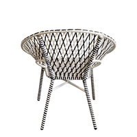 GRANADA CHAIR PE WOVEN BLACK WHITE 76x65xH82cm PRC