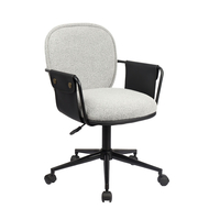 POST CHAIR DESK FABRIC GREY METAL BLACK METAL 55x5
