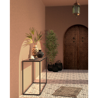 NOMADS CARPET LEATHER WHITE BLACK 60x90 IN