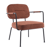 PRISLEY ARMCHAIR FABRIC TERRACOTTA METAL BLACK PRC
