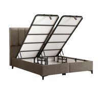 STICKS BED WITH STORAGE (FOR MATTRESS 160x200cm) VELVET CAMEL 05-911 E1 TR