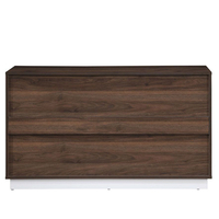 DOBLE PEDESTAL 3DRAWERS CHIPBOARD WITH MELAMINE CARTA WALNUT CHIPBOARD WITH MELAMINE CARTA WHITE E1