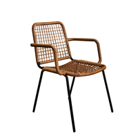 BOAVISTA CHAIR PE WOVEN NATURAL DARK BLACK 56x60xH81cm PRC
