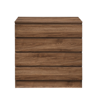 POLO COMMODE 4DRAWERS CHIPBOARD WITH MELAMINE CARTA WALNUT E1 MY