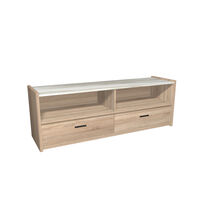 TOWN TV STAND MELAMINE SONOMA WHITE MARBLE 145x39xH50cm E1 EU