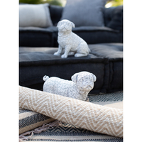 PUZZLE 1 DECO DOG POLYRESIN WHITE BLACK 22,5x11,6x