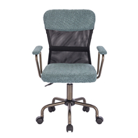 BELL CHAIR DESK FABRIC MINT GUNMETAL 54x52xH92cm P