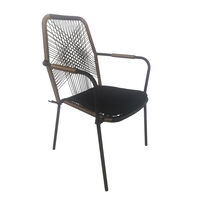 BREEZE CHAIR PE WOVEN NATURAL BLACK 59x61,5xH89cm PRC