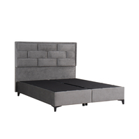 BRICK BED WITH STORAGE (FOR MATTRESS 160x200cm) VELVET GREY 07-450 E1 TR