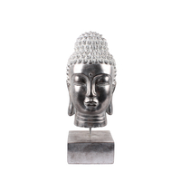 BUDAI DECO BUDDHA POLYRESIN SILVER 17,5x19xH41,5cm