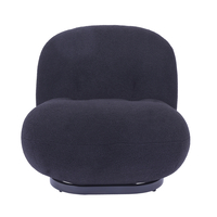 BO ARMCHAIR SWIVEL FABRIC BLACK METAL BLACK E1 PRC