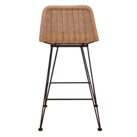 DENMARK STOOL BAR RATTAN NATURAL BLACK 42x53xH90cm PRC