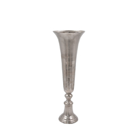 FLORES VASE ALUMINIUM SILVER 19x19xH55cm IN