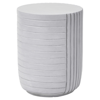 GEOMETRICAL 2 SIDE TABLE MgO WHITE 35x35xH46cm PRC