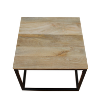 QUADRO COFFEE TABLE SET 3PCS WOOD MANGO NATURAL METAL BLACK 110x60xH45cm IN