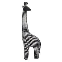 KAMILO 2 DECO GIRAFFE POLYRESIN BLACK WHITE 9x5xH3