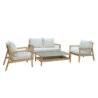 JAPONISM LOUNGE SET 1+2+1 WOOD ACACIA BEIGE VN