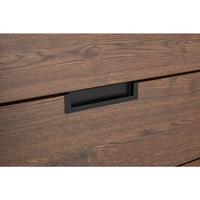 NUEZ PEDESTAL 5DRAWERS MELAMINE WALNUT METAL BLACK