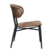 SEDAI CHAIR ALUMINIUM BLACK WALNUT 55x60xH78cm PRC