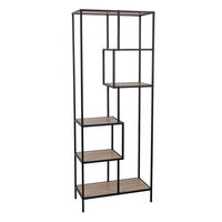 PLEGMA BOOKCASE MDF SONOMA BLACK 69x33xH180,5cm E1 PRC