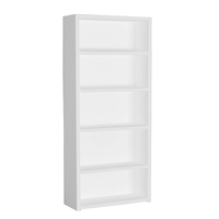 ERGO BOOKCASE 4SHELVES HONEYCOMB WHITE CHIPBOARD WITH MELAMINE CARTA 79x29xH180cm E1 PRC