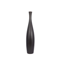 LEI VASE CERAMIC ANTRACITE MATTE D12xH48cm PRC