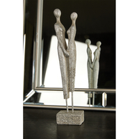 ENSEMBLE DECO FIGURE POLYRESIN SILVER 8,2x4,8xH30,