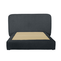 OVAL BED WITHOUT STORAGE (FOR MATTRESS 160x200cm) FABRIC ANTRACITE FABRIC E1 EU