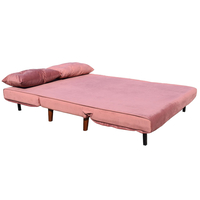 FALCON SOFA BED 2SEAT FOLDING FABRIC DUSTY PINK E1 PRC