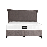 LONGWAVE BED WITH STORAGE (FOR MATTRESS 160x200cm) FABRIC GREY 34-900 E1 TR
