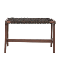 MESH STOOL HIGH DENSITY POLYETHYLENE BROWN ANTIQUE WALNUT 57x41xH35,5cm VN