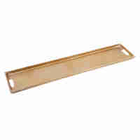 ZADIN TRAY WITH HANDLES ALUMINIUM GOLD 78x18xH5cm