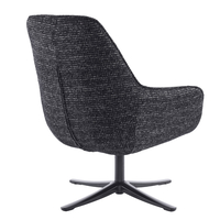 TIFFANY ARMCHAIR SWIVEL FABRIC BLACK WITH PATTERN METAL BLACK PRC