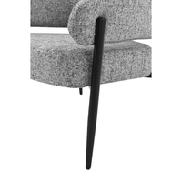 MORITZ ARMCHAIR FABRIC GREY METAL BLACK E1 PR