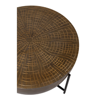 MONTANA COFFEE TABLE METAL BRASS ANTIQUE BLACK 56x56xH38cm IN