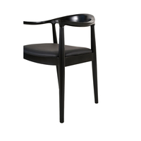 FUJI CHAIR WOOD RUBBERWOOD BLACK FABRIC PRC