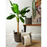 YIRMI BASKET SET 3PCS JUTE NATURAL BLACK 40x40xH40