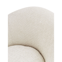 SOFTY ARMCHAIR SWIVEL FABRIC CREAM METAL E1 PRC
