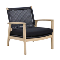 SALSA ARMCHAIR FABRIC BLACK 74,5x73xH75,8cm VN