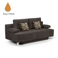YOUNG ROME SOFA BED 3SEAT EASY CLEAN FABRIC STONE E1 EU