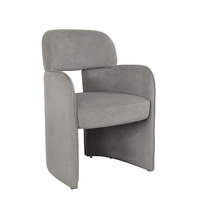 VANITY ARMCHAIR FABRIC GREY METAL E1 PRC