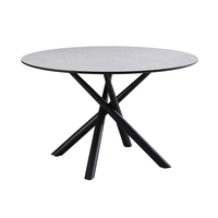 VOTSALO TABLE MELAMINE STONE GREY METAL BLACK PRC