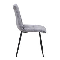 LINEA CHAIR FABRIC GREY SILVER METAL BLACK E1 PRC
