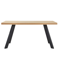 VILLE TABLE MELAMINE NATURAL MELAMINE BLACK 160x80x76 E1 PRC