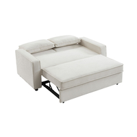 CUBO SOFA BED 3SEAT FABRIC OFF WHITE FABRIC E1